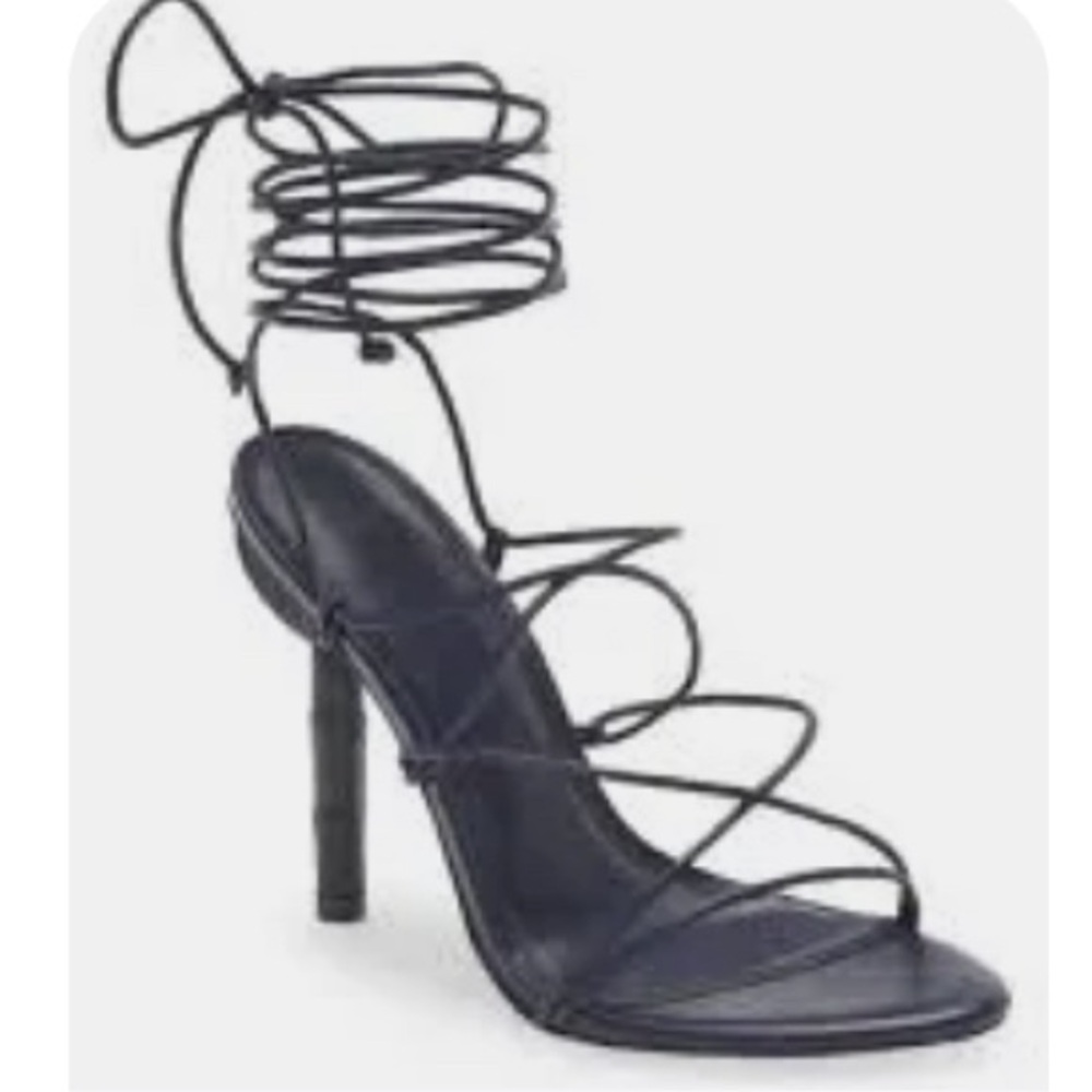 Cult Gaia - Soleil Leather Sandals - navy size6 eu37